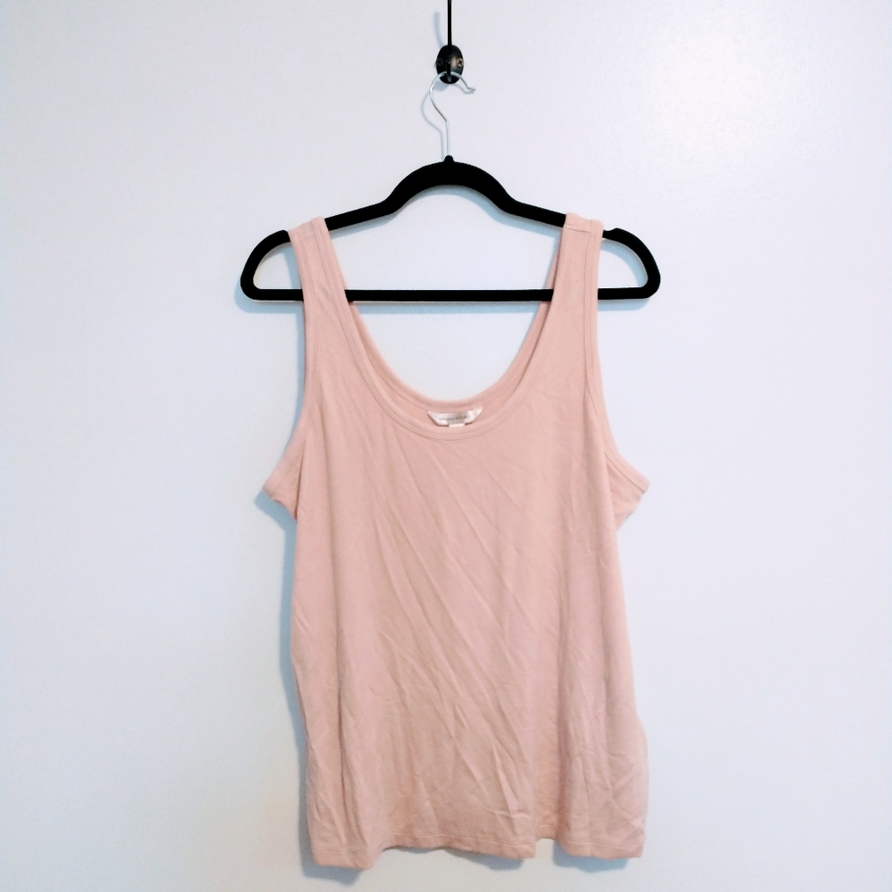 NWT Banana Republic ribbed tank top, very soft in pale pink size large